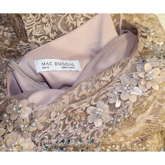 MAC DUGGAL 11217 Embellished Long Sleeve Lace Gown Size 12 $898‎ - Picture 13 of 15